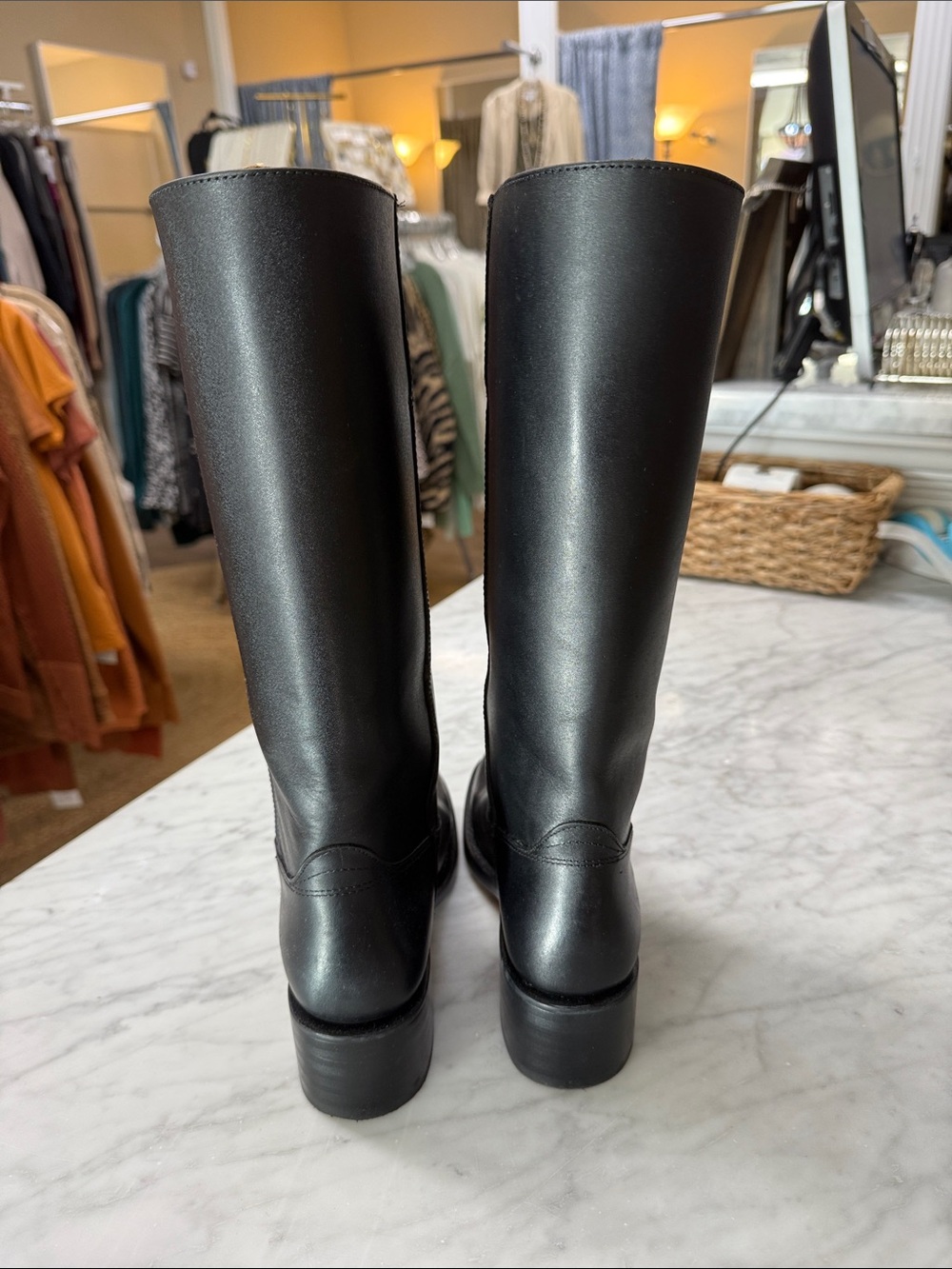 Frye NEW! Black Gatsby Leather 14L Campus Boot Size 7 - Picture 6 of 14